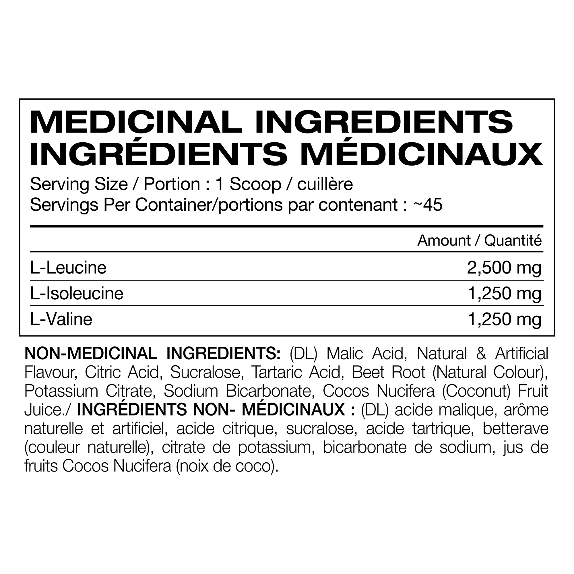 Perfect Sports BCAA 45 Servings - Image 2